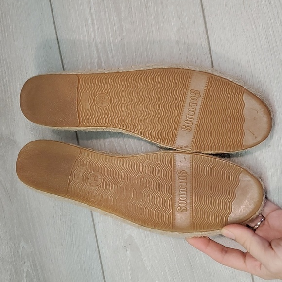 Anthropologie Soludos Womens Canvas Espadrille Loafer Slip on shoes sz 8.5 - Picture 9 of 12